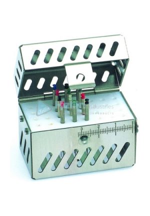 Endo Cassette With 32 Holes Fixed Lids, Click Locking with Scale, Dimension 6.5 x 4.3 x 5 cm