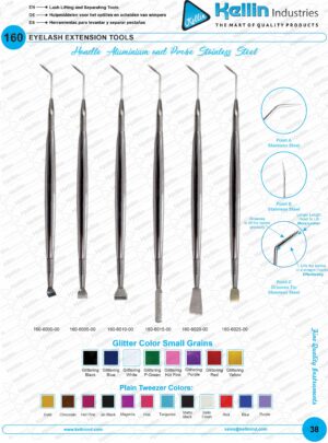 Lash Lifting and Separating Tools Handle Aluminium Double Ended Probe & Curved Comb Stainless Steel