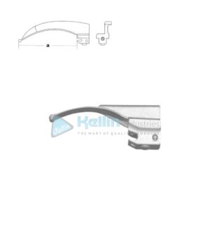 McIntosh Fiber Optic Laryngoscope Blade Fig 0, working length 55mm (CLL)