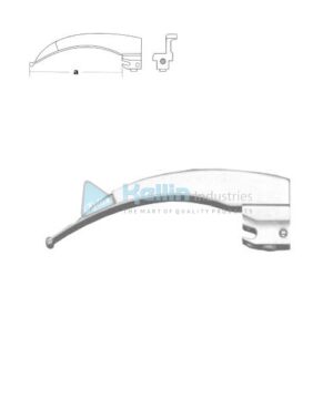 McIntosh Fiber Optic Laryngoscope blade Fig 2, working length 90mm (CLL)