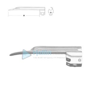 Miller Laryngoscope Blade Fig 1, working length 70mm (CLL)