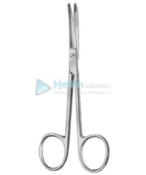 Fine Scissors Curved 12cm/4¾" Fig 1 Bl/Bl