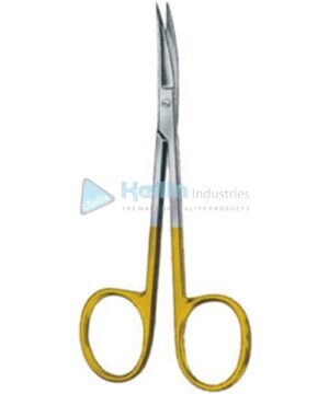 Eye and Fine Scissors Curved 11.5cm/4½" TC