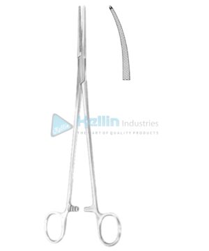 Bengolea Hemostatic Forceps BJ 1:2 Curved 24cm/9½" Cross Serrated