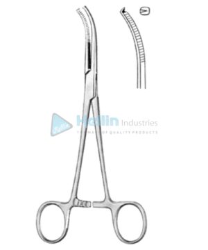 Mikulicz Peritoneal Clamp Forceps BJ Lateral Curved 18.5cm/7¼"