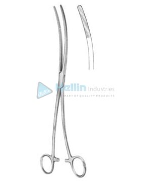 Bozemann Cotton Swab Forceps BJ Double Curved 26cm/10¼"
