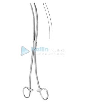 Bozemann Cotton Swab Forceps BJ Double Curved 26cm/10¼" Smooth