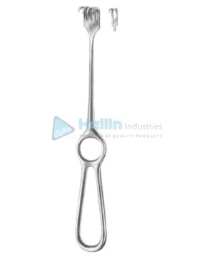 Volkmann Retractors Sharp 2 Prongs 9x8mm 22cm/8¾"