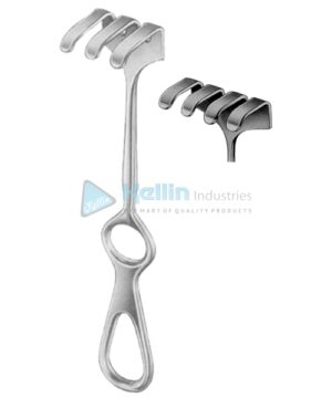 Ollier Retractors 4 Prongs 36x60mm 19.5cm/7¾"