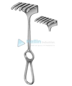Isreal Retractors 6 Prongs 50x60mm 25cm/10"