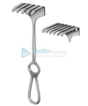 Isreal Retractors 6 Prongs 70x70mm 25cm/10"