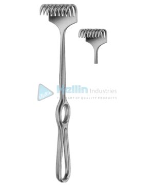 Koerte Retractors Blunt 8 Prongs 26x40mm 24cm/9½" Vertical Handle