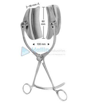 Collin Abdominal Retractors 20cm/8" Complete with Lateral Blades