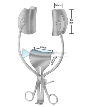 Collin Abdominal Retractors Complete 26cm/10½" Complete with Lateral and Central Blades