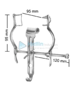Baby-Balfour Abdominal Retractors 95mm Opening Complete