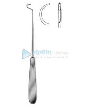 Deschamps-Standard Ligature Needles Blunt 20cm/8" Left