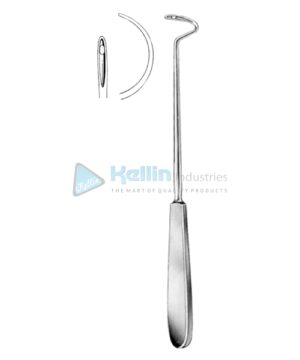 Deschamps Ligature Needles Blunt 24cm/9½" Right