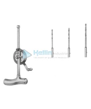 Stille-Sherman Hand Drills Complete Set With 3 Bits 24cm/9 1/2"