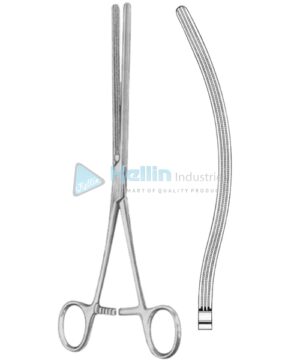 Kocher-Atrauma Intestinal Clamps Forceps BJ Curved 28cm/11"