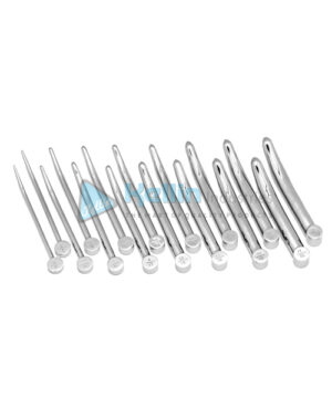 HAWKIN AMBLER Uterine Dilators 3.0/6.0-18.0/21.0 mm Set Of 16 Pieces 17cm/6¾"