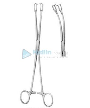 Schroeder Tenaculum Forceps BJ 2:2 Curved on Flat 24cm/9½"