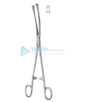 Museux Tenaculum Forceps BJ 2:2 Curved Sideway 6mm 24cm/9½"