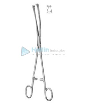 Museux Tenaculum Forceps BJ 2:2 Curved Sideway 8mm 24cm/9½"