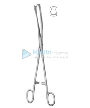 Museux Tenaculum Forceps BJ 2:2 Curved Sideway 10mm 24cm/9½"