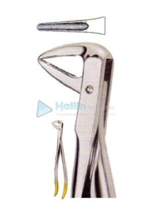 Diamond Coated Ergo Grip Tooth Extracting Forceps Fig 74 N