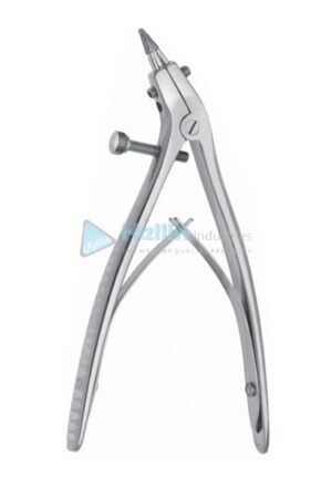 Telescope Crown Forceps curved, with 2 exchangeable, diamond-coated inserts, 13cm/5"