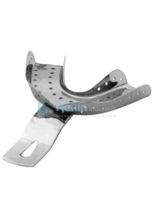 Perforated Impression Tray Without Rim Lock For Toothed Lower Jaws 76mm-54mm