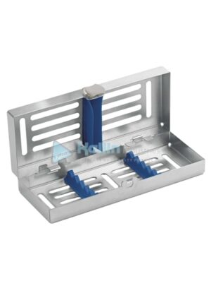 Sterilization Cassette With Detachable Lids, Silicone Inserts For 5 Instruments Dimensions 18 x 7 x 3.5 cm