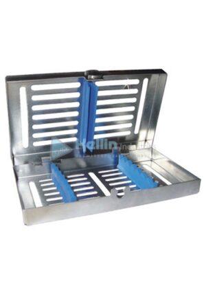 Sterilization Cassette With Detachable Lids, Silicone Inserts For 7 Instruments Dimensions 18 x 11 x 3.5 cm