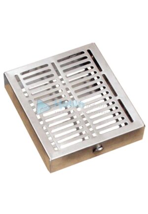 Sterilization Cassette With Detachable Lids, Silicone Inserts For 15 Instruments Dimension 21 x 14 x 4.5 cm