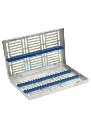Sterilization Cassette With Detachable Lids, Silicone Inserts For 20 Instruments Dimension 29 x 18 x 3.5 cm