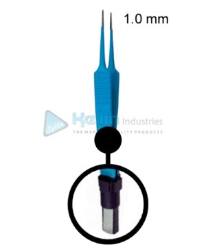 Jeweler Bipolar Forceps Fig #5 EU Plug Width Of Tips 1.0 mm, 11cm/4 1/2 "