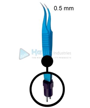 Jeweler Bipolar Forceps Fig #7 US Plug Width Of Tips 0.5 mm, 11cm/4 1/2 "