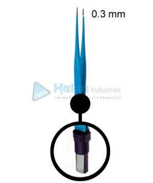 Bipolar Forceps Straight EU Plug Width Of Tips 0.3 mm, 15cm/6 "