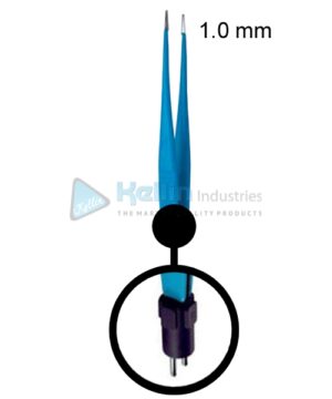 Bipolar Forceps Straight EU Plug Width Of Tips 2.0 mm, 16cm/6 1/2 "