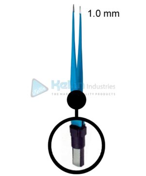 Bipolar Forceps Straight EU Plug Width Of Tips 1.0 mm, 18cm/7 "