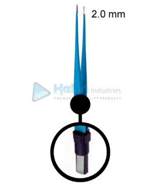 Bipolar Forceps Straight EU Plug Width Of Tips 2.0 mm, 18cm/7 "