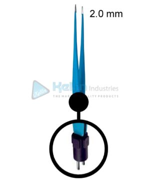 Bipolar Forceps Straight US Plug Width Of Tips 2.0 mm, 18cm/7 "