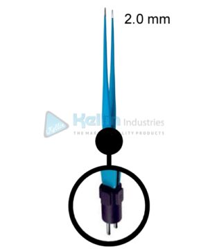 Bipolar Forceps Straight US Plug Width Of Tips 2.0 mm, 20cm/8 "