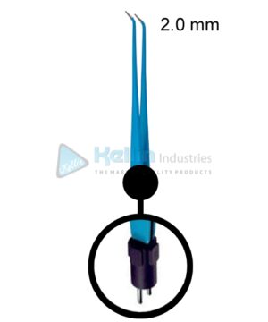 Bipolar Forceps Angled US Plug Width Of Tips 2.0 mm, 20cm/8 "