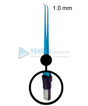 Bipolar Forceps Angled EU Plug Width Of Tips 1.0 mm, 24cm/9 1/2 "