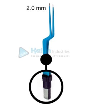 Bayonet Bipolar Forceps Straight EU Plug Width Of Tips 2.0 mm, 16cm/6 1/2 "