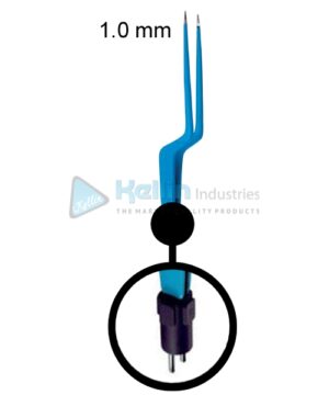 Bayonet Bipolar Forceps Straight US Plug Width Of Tips 1.0 mm, 18cm/7 "