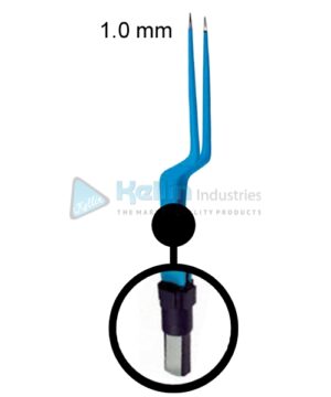 Bayonet Bipolar Forceps Straight EU Plug Width Of Tips 1.0 mm, 20cm/8 "