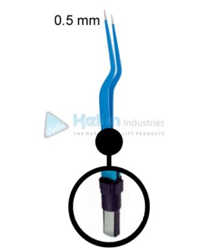 Bayonet Bipolar Forceps Straight EU Plug Width Of Tips 0.5 mm, 16cm/6 1/2 "