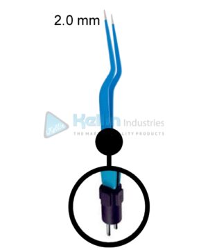 Bayonet Bipolar Forceps Straight US Plug Width Of Tips 2.0 mm, 16cm/6 1/2 "